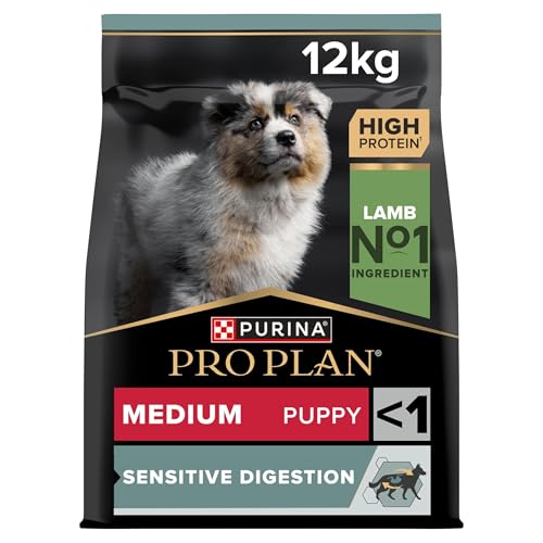 Pro Plan PURINA PRO PLAN Medium Puppy Sensitive Digestion Welpenfutter trocken reich an Lamm 1er Pack 1 x 12 kg