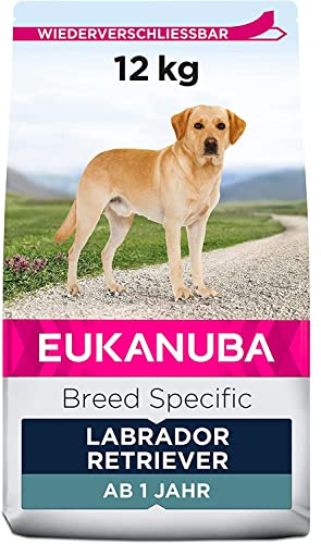 Eukanuba Breed Specific Labrador Retriever Trockenfutter - optimal auf die Rasse abgestimmtes Premium Hundefutter mit Huhn 12 kg