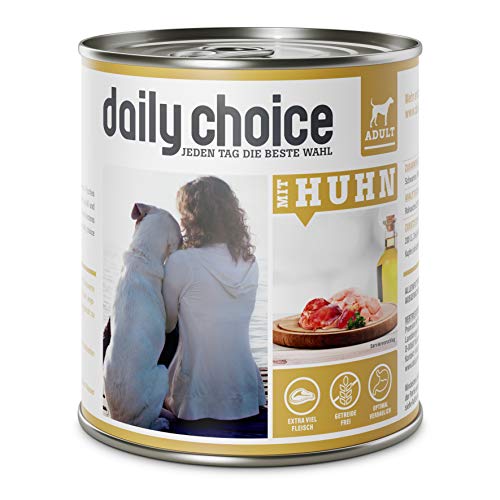 daily choice   12x 800g     getreidefrei   Huhn   70% Frischfleisch  und Innereienanteil Optimale Verträglichkeit