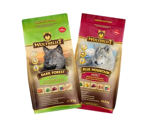 Wolfsblut Hund Adult Trockenfutter Multi Bundle Mix Paket Sparpaket 2 x 2 kg Verschiedene Sorten 2 x 2 KG 1x Dark Forest 1x Blue Mountain
