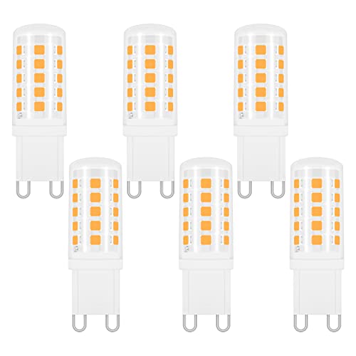 Akynite G9 LED 4W WarmweiÃŸ 2700K 400LM AC 230V G9 33W 40W Halogenlampe ersetzt Stiftsockellampe G9 LED Warmweiss fÃ¼r Spiegelleuchte Kristallleuchter Tischlampe Nicht Dimmbar 6er-Set