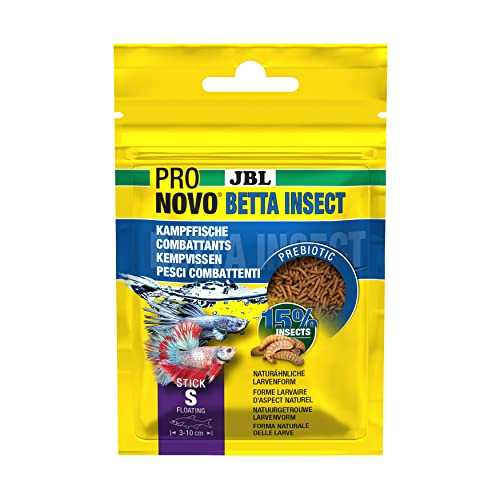 JBL PRONOVO BETTA INSECT STICK Futter für Kampffische von 3-10 cm Fischfutter-Sticks Größe S 20 ml