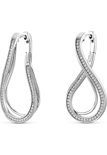 JETTE Damen-Creolen 925er Silber 116 Zirkonia One Size 88336097