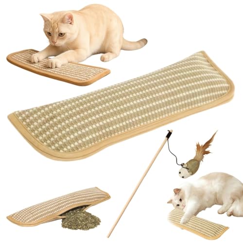 Yagerod Katzenliebe - Dual-Use Katzenminze Kissen für Spiel und Katzenspielzeug Weihnachten Zwei in Eins Katzenminze Spielzeug Beruhigendes Katzengras Stressabbau 28.5 x 8.5 cm