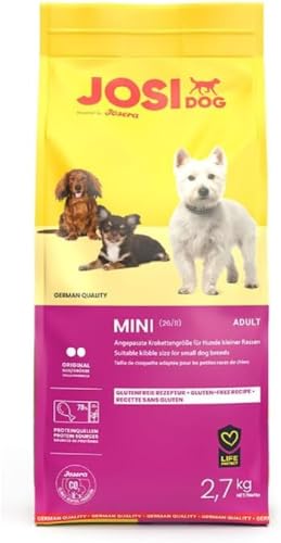 JosiDog Mini 2 7 kg Hundefutter für kleine Rassen Premium Trockenfutter für ausgewachsene Hunde Powered by JOSERA 1er Pack