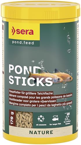 sera Pond Sticks 1 L 170g Hauptfutter für Koi große Goldfische ohne Farb- Konservierungsstoffe leicht verdaulich stärkt Abwehrkräfte ganzjährige Fütterung wasserbelastungsfrei