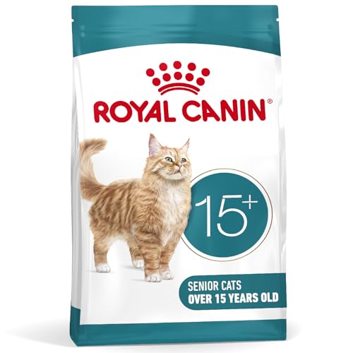 Royal CANIN AGEING 15 4 kg Trockenfutter für Katzen ab 15 Jahren Formel mit dem HealthyAge7 Complex Enthält leicht zu kauende Kroketten