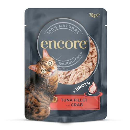 Encore 100% Natürliche Hühnerbrust-Katzensnacks Gefriergetrocknet Getreidefreie Gesunde Katzenleckerlis für Belohnungen Training - Packung mit 12 x 10 g Beuteln