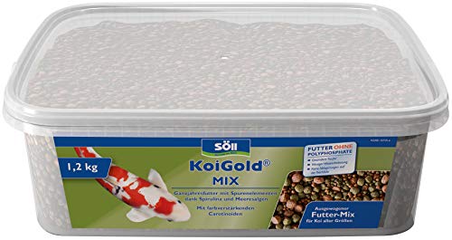 Söll KoiGold Mix - Koifutter mit Spurenelementen und Vitaminen zur vollwertigen Ernährung von Koi im Koiteich Gartenteich Fischteich