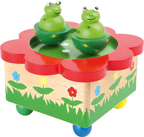 small foot 7541 Froschteich aus Holz bunten Fröschen die zur tanzen ab 3 Jahren