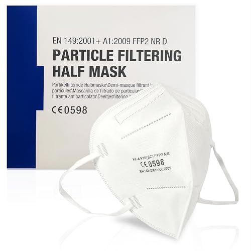 Hygiene100 20 x FFP2-Masken CE-zertifizierte Atemmasken 5 Schichten Partikelfiltermaske hygienisch einzeln verpackte Gesichtsmaske