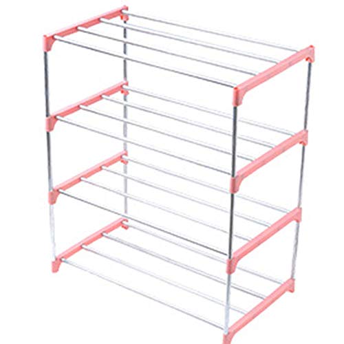  4 Ebenen stapelbar platzsparend Schuhschrank Organizer Regal für Flur Eingang Garderobe Rahmenhalter für Schuhe kurze Stiefel High Heels