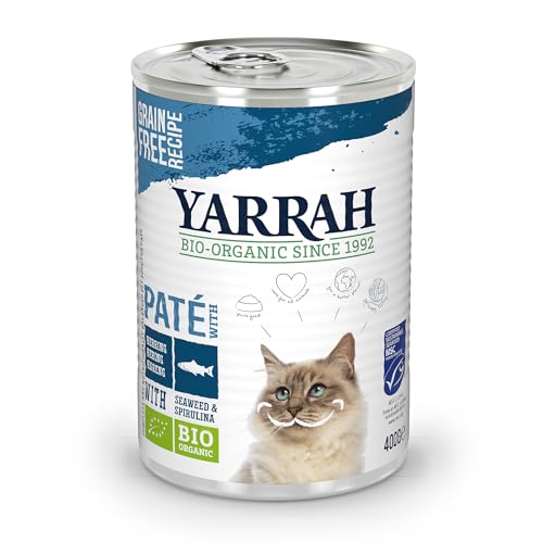 YARRAH Bio Katzenfutter Pate mit Fisch 400 g 12er Pack 12 x 400 g