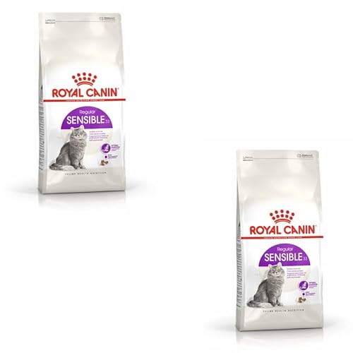 Royal Canin Regular Sensible 33 Doppelpack 2 x 400 g Trockenfutter für ausgewachsene Katzen Zur Unterstützung der Verdauung Geeignet für Katzen mit hohem Energiebedarf