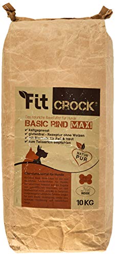 cdVet Fit-Crock Hundefutter trocken Basic Rind Maxi 10 kg getreidefrei