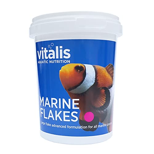 Vitalis Marine Flakes Fischfutter fÃ¼r Teich Aquarium Flocken-Futter Fischfutterflocken fÃ¼r alle Fische Gesund gut verdaulich Meerwasser SÃ¼ÃŸwasser 40g