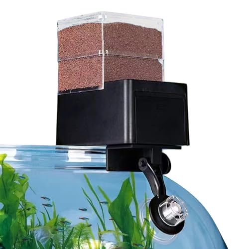 Automatischer Fischfutterautomat für Aquarien 5-Stufig Intelligenter Einstellbarer Luftdichter Haustierzubehör Aquarium Automatischer Futtergeber Futterspender Für Aquarium Betta Teich Hamster Köd