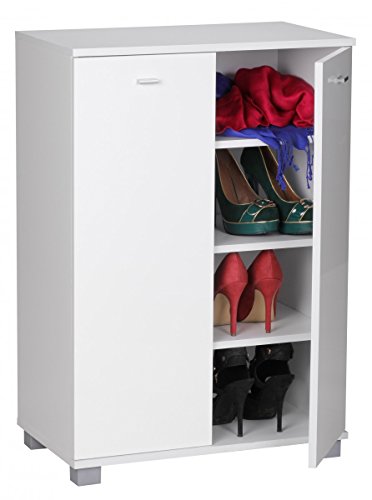 KADIMA Design Weiß 12 Paar Schuhe Schuhkommode Flurschrank