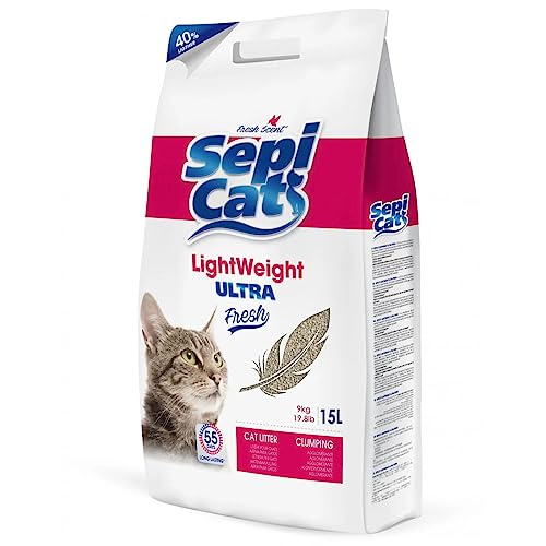 Lightweight Ultra Fresh Bindestreu leichter Sand und extrem klumpig mit feinem Parfüm Katzenstreu 15 l extrem leicht bindender Katzenstreu