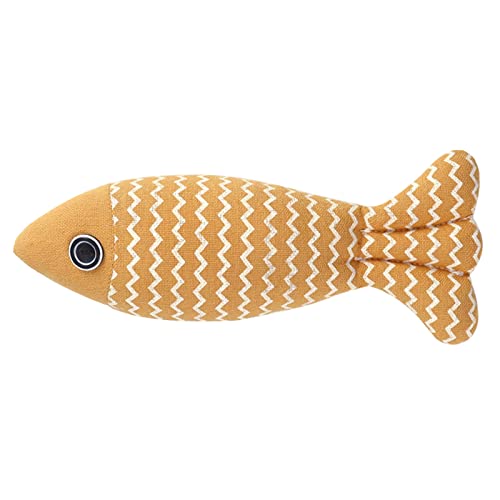 LLINthy Haustier Katzenminze Spielzeug Mit Fisch Gefüllt Selbstunterhaltsam Beißend Gefüllt Geschenk Für Haustierbesitzer Sicher Verbesserung Der Stimmung Gesundes Spielzeug Langlebiges Interaktives