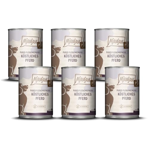 MjAMjAM   Premium für   purer Fleischgenuss   köstliches Pferd pur 6er Pack 6x 400g getreidefrei extra viel Fleisch