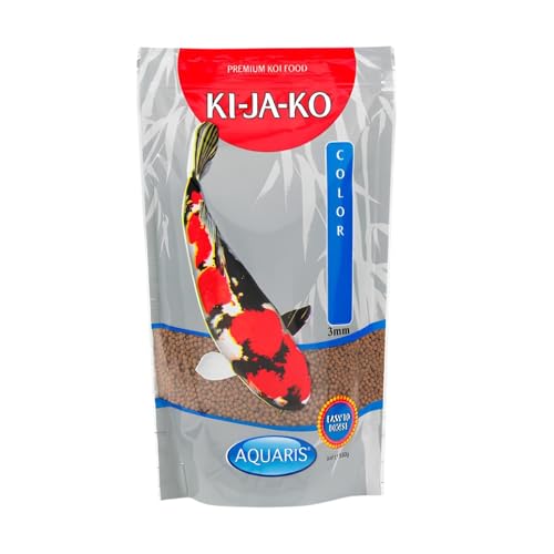 KI-JA-KO Color Koifutter 10 kg 3 mm - mit natürlichen Pigmenten enthält Carotinoide und Astaxanthin verbessert die Farbe und natürliche Pigmentierung