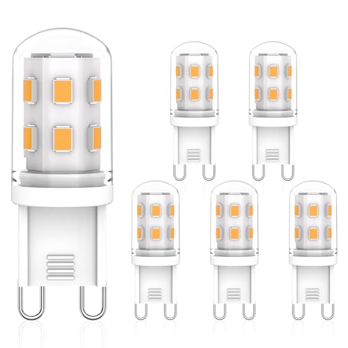 Eco.Luma G9 LED Lampe warmweiß 2700K Leuchtmittel 2W entspricht 20W Halogenlampe Energiesparende G9 LED Glühbirne kein Flackern Nicht Dimmbar Birne 5er Pack