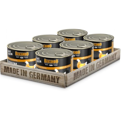 BELCANDO Single Protein Dose 6x200g Huhn Sortenreines Nassfutter für Hunde Monoprotein Feuchtfutter