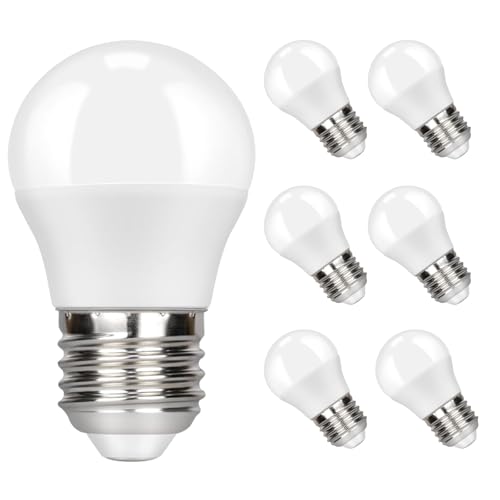 GBLY LED Lampe E27 Glühbirne 6 Stück G45 LED Glühlampe Warmweiss 3000K Bulbs 5W Ersetzt 50 Watt Glühlampen Warmweiß Golf LED Lampe für Hotel Caf Haus Bar Energiesparlampe Nicht-Dimmbar