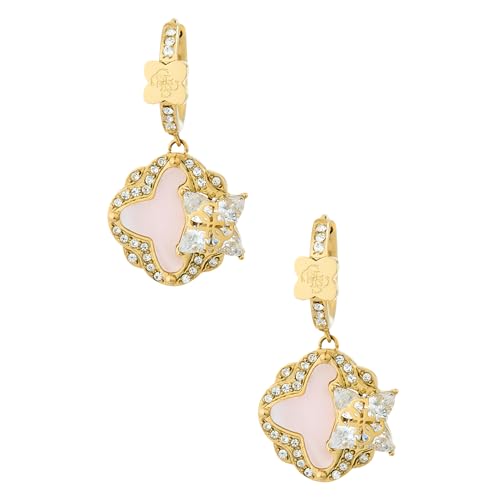 Guess Ohrringe Creolen Single Leaf Huggies Goldfarben JUBE05495JWYGRST U