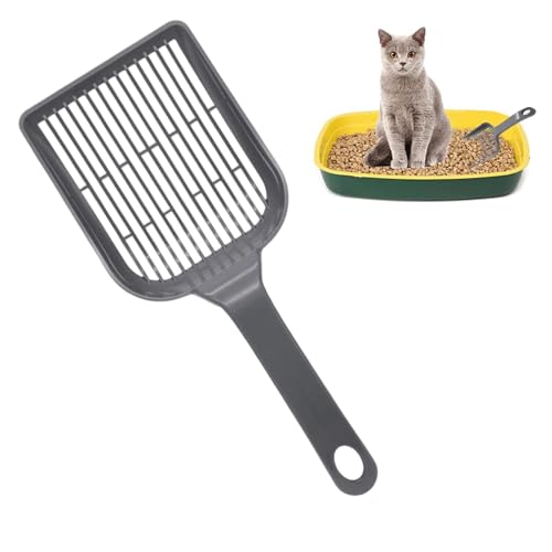 Vesidoloy Katzenstreuschaufel Für Katzentoilette Tiefe Kitten Kotschaufel Mit Siebfunktion Hängbare Ergonomische Streuschaufel Für Küche Reisen Balkon Camping