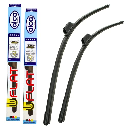 alca Flaches Set mit 2 Scheibenwischerblättern für Dacia Sandero 2013 2015 AH 55 9 cm 22 Zoll 50 8 cm