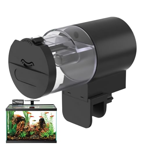 Automatischer Fischfutterautomat Für Kleine Aquarien - 100ml Automatischer Futterautomat Für Aquarien Batteriebetrieben Mit Timer Für Pellets Unterwegs Zuhause Wochenende