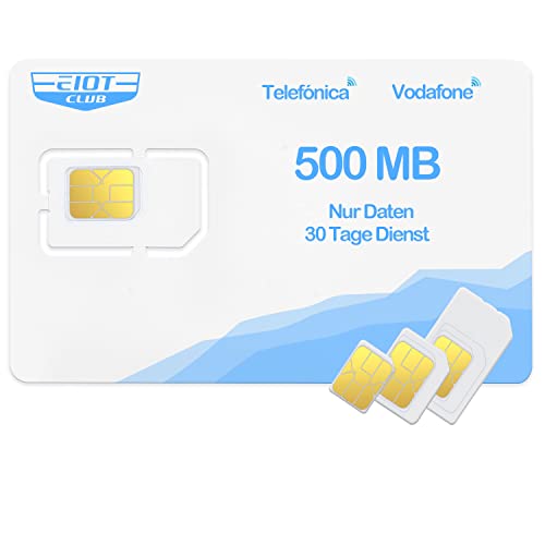 EIOTCLUB Prepaid SIM Karte für 3G 4G LTE-Überwachungskamera Wildkamera Router GPS-Tracker - Unterstützt Vodafone Telef nica Netz SIM-Karte Nur Daten Ohne Vertrag Ohne Registrierung