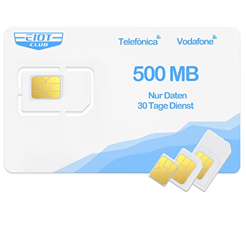 EIOTCLUB Prepaid SIM Karte für 3G 4G LTE-Überwachungskamera Wildkamera WiFi Router - Unterstützt Vodafone Telef nica Netz SIM-Karte Nur Daten Ohne Vertrag Ohne Registrierung
