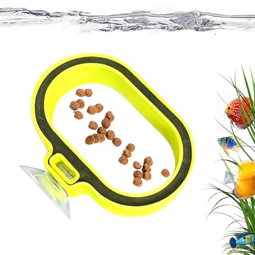 Fyrdyn Fischfutterautomaten - Futteraufsatz Mit Saugnapf Aquarium Fischfutterautomat Für Fischliebhaber und Aquarienfreunde mit Süßwasser oder Salzwasser Becken für Innenbereich und Außenbereich im