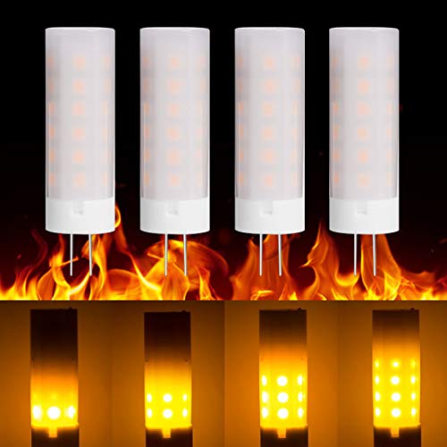 POCKETMAN Flammenlicht LED G4 Sockel 2W Glühbirnen mit Feuereffekt 36 LEDs 2835 SMD DC 8-30V Flackernde LED-Glühbirnen mit Feuereffekt Simulierte Beleuchtung Holzofen Candle Camp Fire Affect