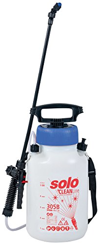 SOLO CLEANLine Drucksprühgerät zur Desinfektion und Reinigung-alkalibeständiger 5 Liter Drucksprüher für Reinigungsmittel mit pH Wert 7-14 und Desinfektionsmittel