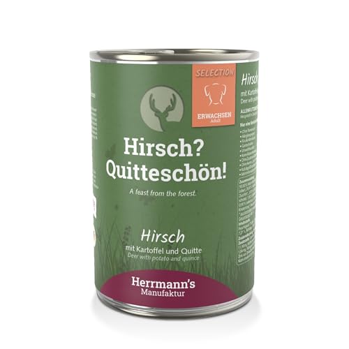 Herrmanns Hundefutter Hirsch mit Kartoffel und Quitte 400 g