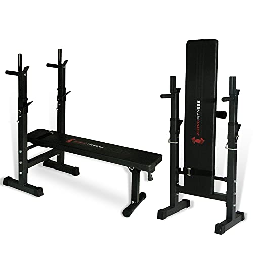 CCLIFE Ablage Dip Station Verstellbar Klappbar Drückerbank Flachbank Trainingsbank Schwarz