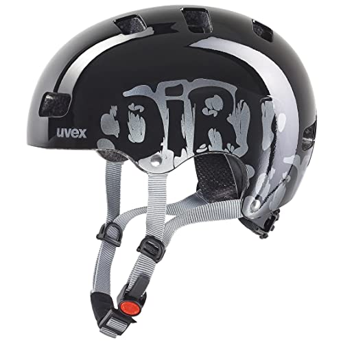 uvex kid 3   robuster Fahrradhelm für  individuelle Größenanpassung   optimierte Belüftung   dirtbike black   55 58 cm