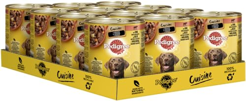 Pedigree Dose Cuisine in Sauce mit Rind Nudeln und Karotten 12 x 800g Hundefutter Nassfutter