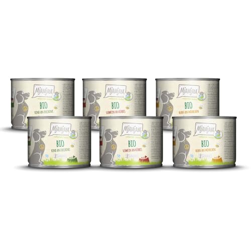 MjAMjAM - Premium Nassfutter für Hunde - natürlich lecker - Die Bio Box 6er Pack 6 x 200g getreidefrei