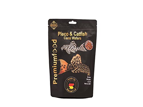 Discusfood Pleco Catfish Carni Wafers 150g Wels-Futter Hauptfutter Futtertabletten für Welse carnivor für alle Welse und Zierfische mit hohem Protein-Bedarf