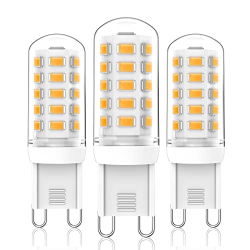 Cxyemt G9 LED Dimmbar Lampen 5W Ersatz für 40W Halogenlampe Warmweiß 2700K LED Leuchtmittel Kein Flackern 420LM AC220-240V 360 Abstrahlwinkel G9 Birnen 3er Pack