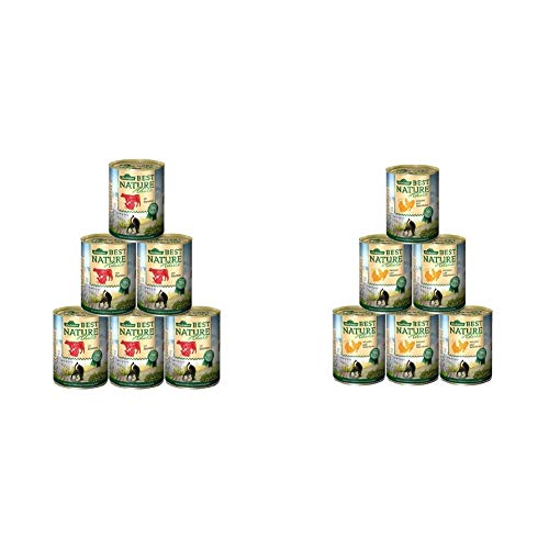 Dehner Best Nature Katzenfutter Adult Rind und Pute 6 x 400 g 2.4 kg Best Nature Katzenfutter Adult Geflügel und Leber 6 x 400 g 2.4 kg