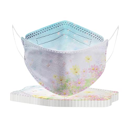 AMDOLE 10 Stück Mundschutz Kinder Einweg Fisch-Form Maske Schutz mit Bunt Motiv 4-Lagige 3D Geruchlos Mund Und Nasenschutz Bandana Staubdicht Halstuch Atmungsaktiv Schals für Jungen Mädchen