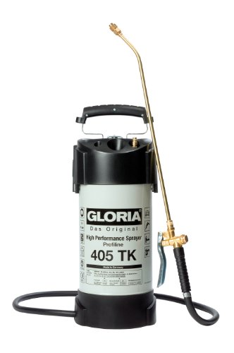 GLORIA Hochleistungssprühgerät 405 TK Profiline 5 L Füllinhalt Profi-Drucksprüher aus Stahl Mit Zeigermanometer und Kompressoranschluss 6 bar Ölfest