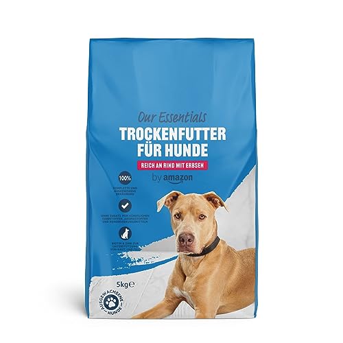 by Amazon Trockenfutter für Hunde Reich an Rindfleisch mit Erbsen 5kg