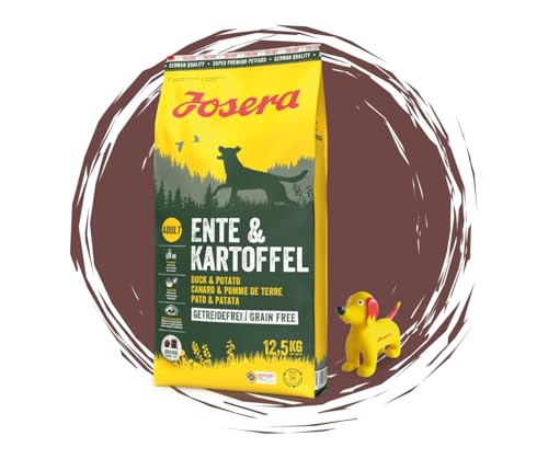 Josera - Hundefutter - Josera Exclusive Ente Kartoffel - Getreidefreies Premium-Hundefutter - Trockenfutter 12 5 kg Goodie Quietsche Seppl
